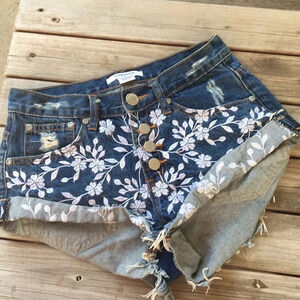 Glamorous Stem the‎ Tide Embroidered Shorts